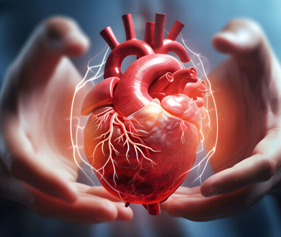 heart in mans hand illness Cardiovascular diseases ai generated art