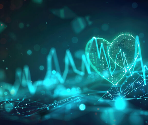 Cardiac coherence, rhythmic heartbeat visualization, stable pulse glow, stress-free heart health