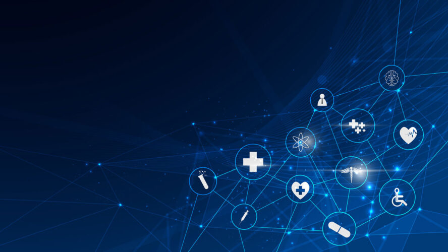 Health care icon pattern medical innovation concept background design