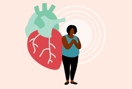 Overweight Black Woman Having A Heart Disease